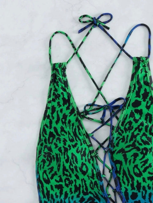 Costum de baie cu imprimeu Snake