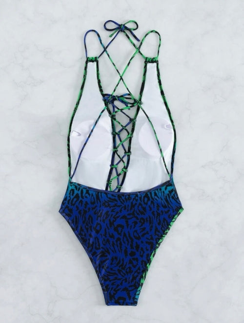 Costum de baie cu imprimeu Snake
