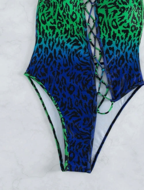 Costum de baie cu imprimeu Snake