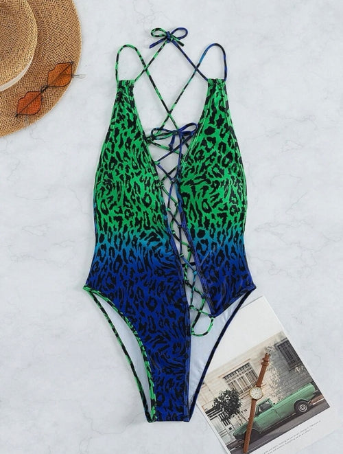 Costum de baie cu imprimeu Snake