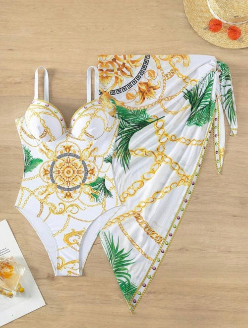 Costum de baie tip body 2 piese Versace