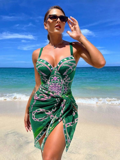 Costum de baie tip body 2 piese Versace