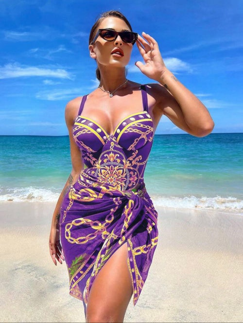 Costum de baie tip body 2 piese Versace