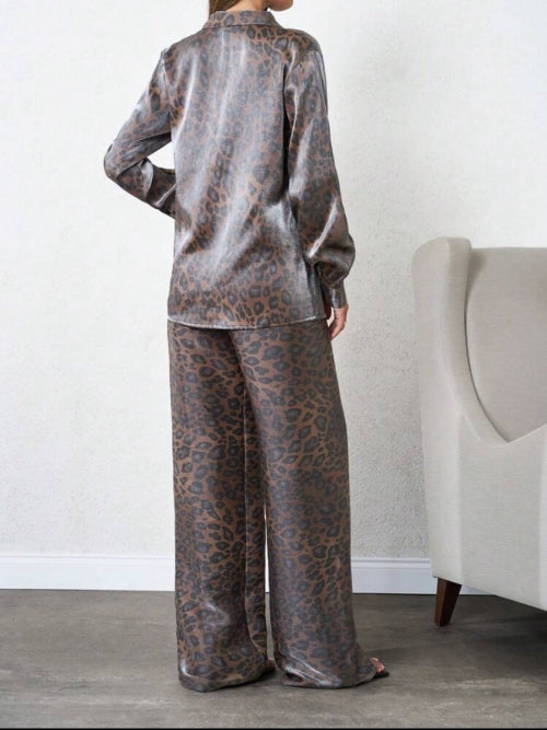 Compleu din 2 piese cu imprimeu Leopard