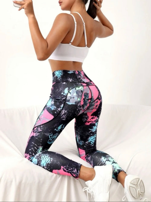Colanti fitness cu buzunar Color