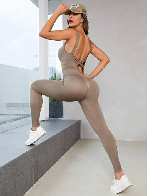 Salopetă modelatoare Fitness Pro, neagră, roz