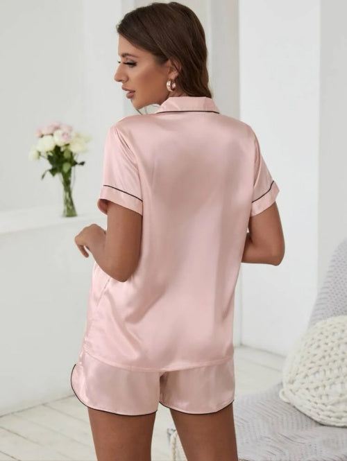 Pijama din 2 piese satin Love