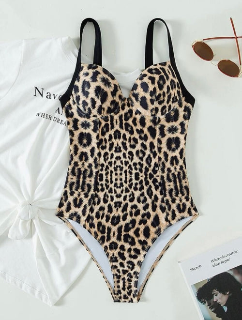 Costum de baie intreg Leopard Print