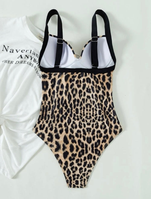 Costum de baie intreg Leopard Print