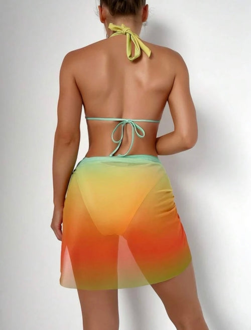 Costum de baie din 3 piese Orange