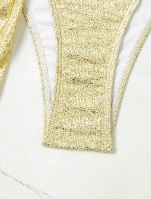 Costum de baie intreg cu accesoriu Gold Amelie