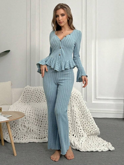 Pijama 2 piese Ruffle