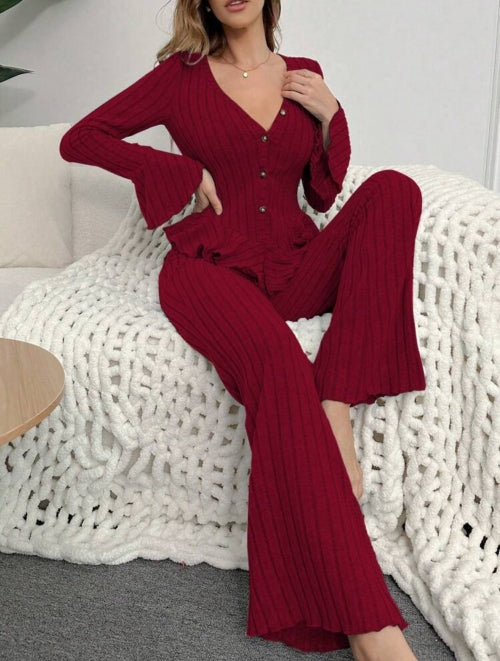 Pijama 2 piese Ruffle