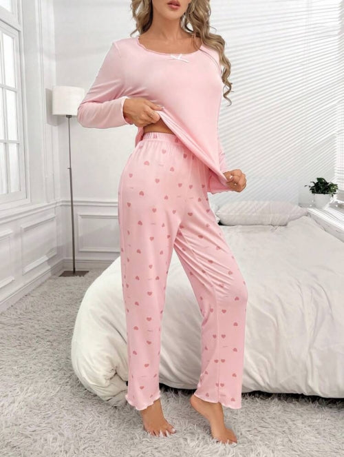 Pijama 2 piese Pinky Hearts