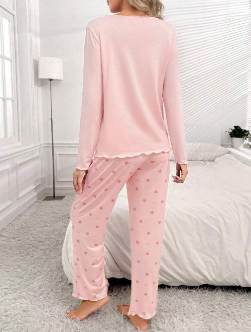 Pijama 2 piese Pinky Hearts