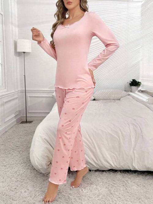 Pijama 2 piese Pinky Hearts