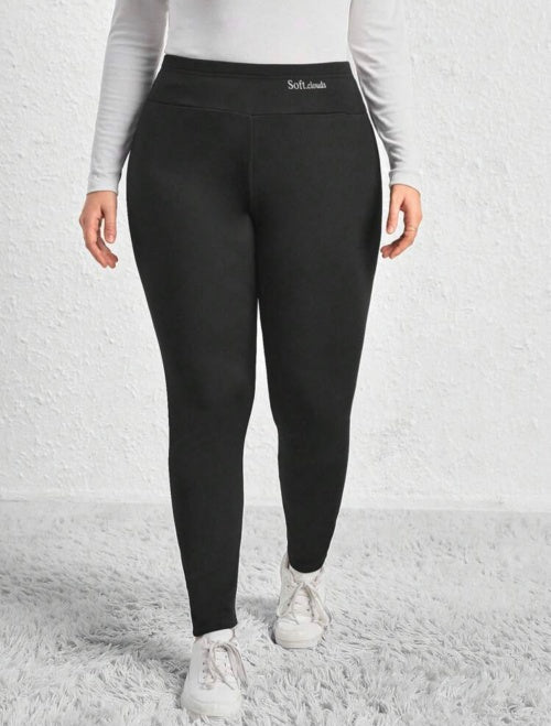 Colanți termo imblaniti ciorapi cu căptușeală Plus Size