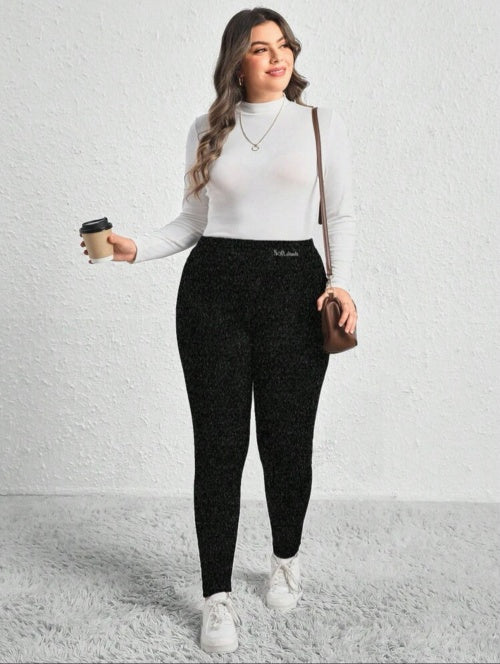 Colanți termo imblaniti ciorapi cu căptușeală Plus Size