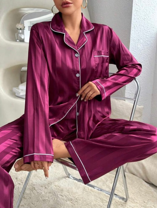 Pijama din doua piese Satin Lines