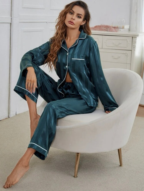 Pijama din doua piese Satin Lines