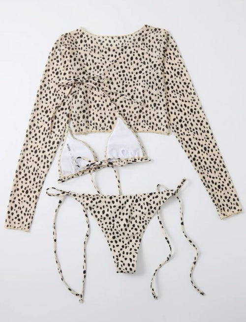 Costum de baie 3 piese Dots