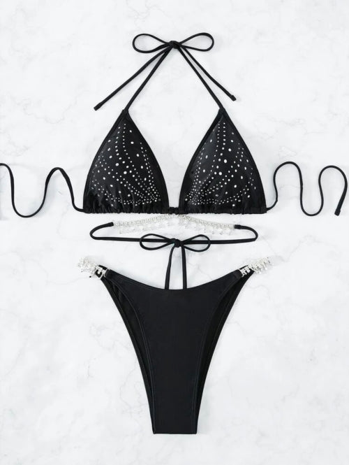 Costum de baie 2 piese Black Shine