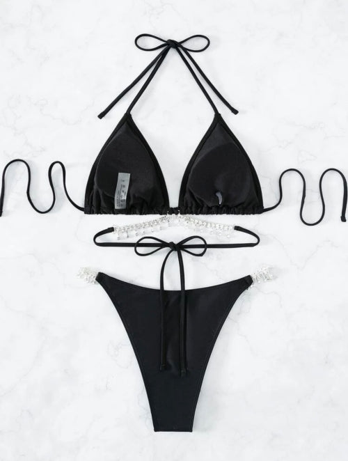 Costum de baie 2 piese Black Shine
