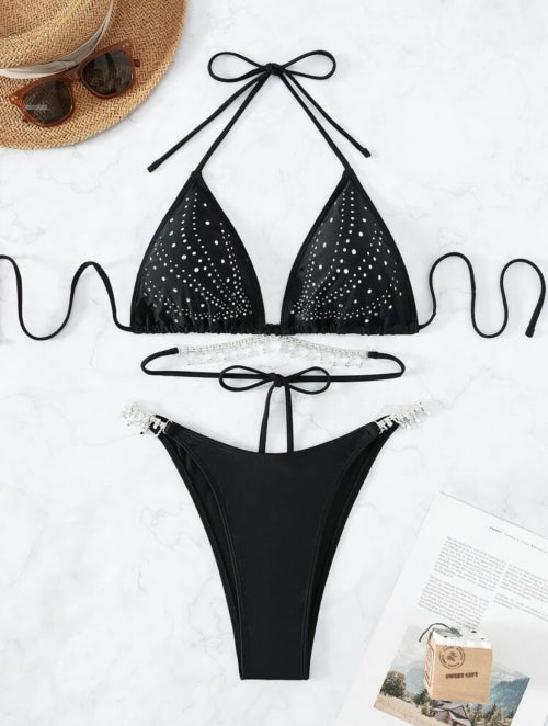 Costum de baie 2 piese Black Shine