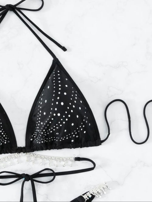 Costum de baie 2 piese Black Shine