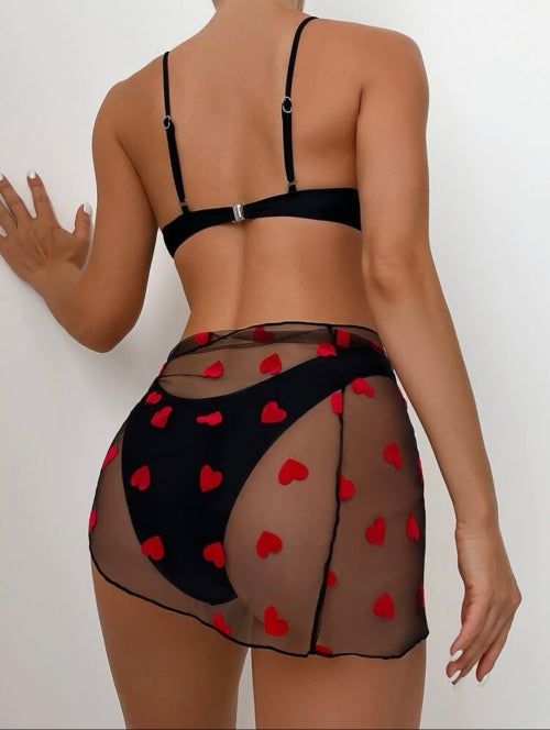 Costum de baie 3 piese Hearts