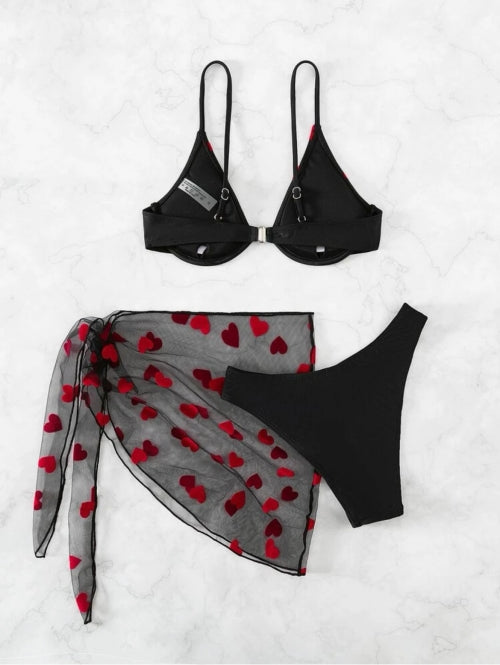 Costum de baie 3 piese Hearts