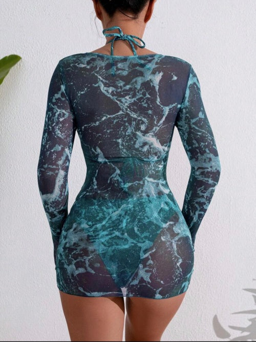 Costum de baie 3 piese Aqua