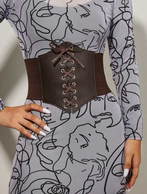 Corset Cloe roșu,negru,maro