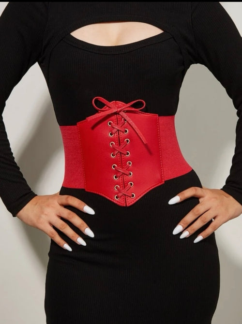 Corset Cloe roșu,negru,maro