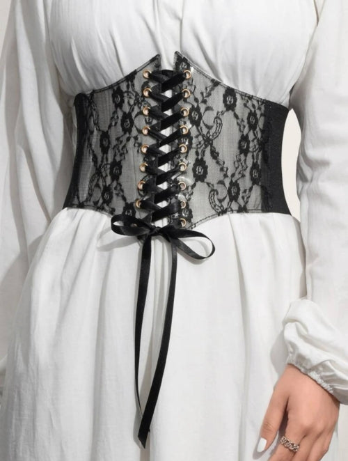 Corset Lance negru, alb