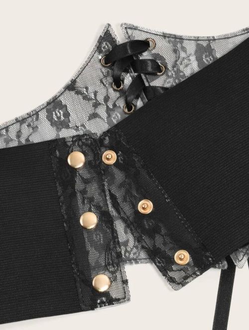 Corset Lance negru, alb