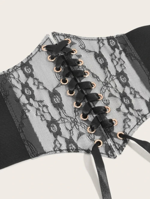 Corset Lance negru, alb