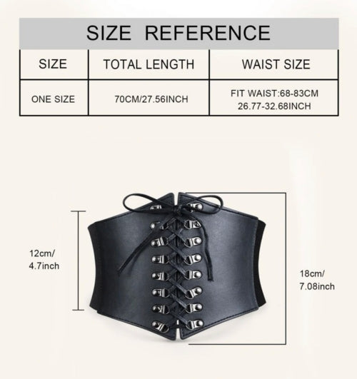 Corset Leather, maro și negru
