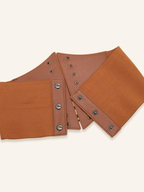 Corset Leather, maro și negru