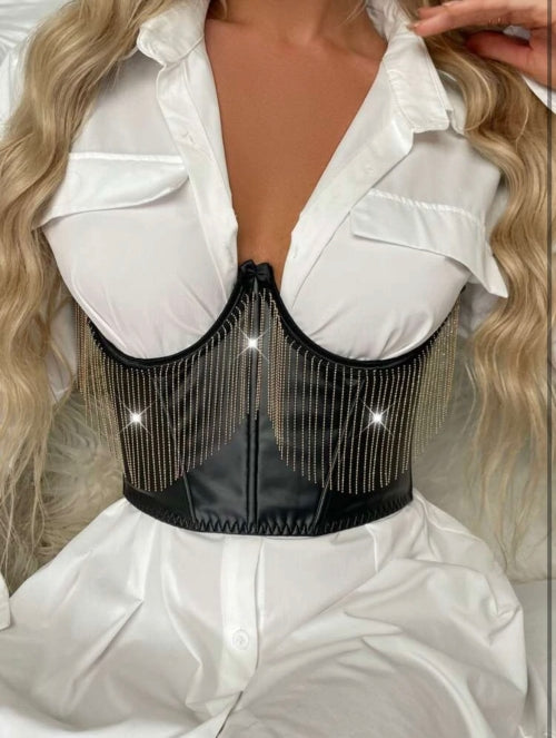 Corset Briliant, negru
