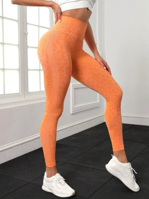 Colanți fitness Pantera roșu, portocaliu, maro, negru