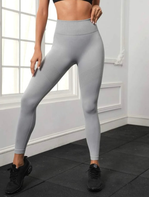 Colanți fitness fară cusături Pro bej, gri