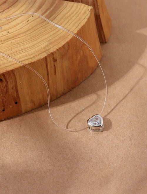 Colier transparent Pure Heart