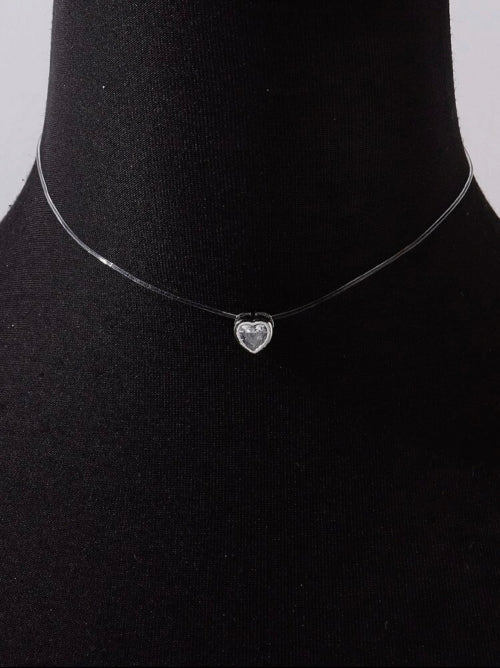 Colier transparent Pure Heart