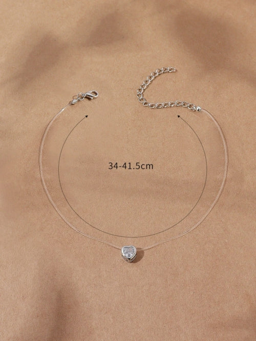 Colier transparent Pure Heart