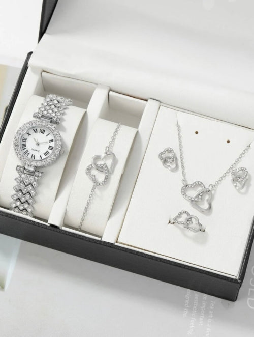 Set din 5 accesorii Lovely argintiu, roze, auriu