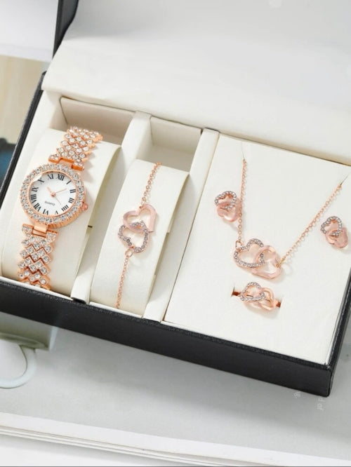 Set din 5 accesorii Lovely argintiu, roze, auriu