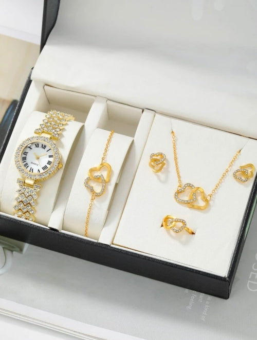 Set din 5 accesorii Lovely argintiu, roze, auriu