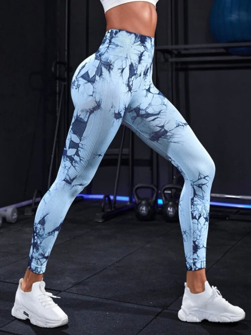 Colanți fitness Marmo Blue