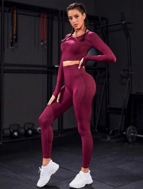 Compleu fitness Bordo vișiniu, negru